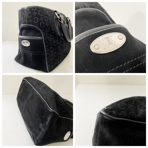 Celine black monogram suede and leather classic Boogie bag tote - Picture 4 of 10